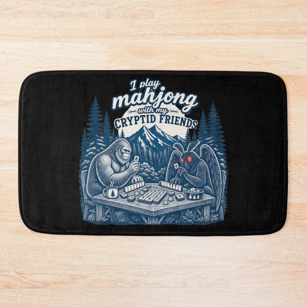 Item preview, I play mahjong with my cryptid friends designed and sold by BigfeetLittlepaws.