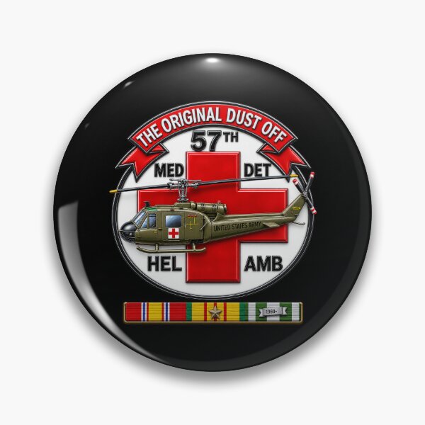 Item preview, Army - 57th Medical Co - Original Dustoff - Vietnam w VN SVC- 3D - Enhanced designed and sold by Military Insignia Products.