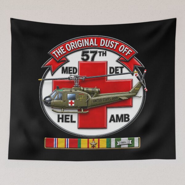 Item preview, Army - 57th Medical Co - Original Dustoff - Vietnam w VN SVC- 3D - Enhanced designed and sold by Military Insignia Products.