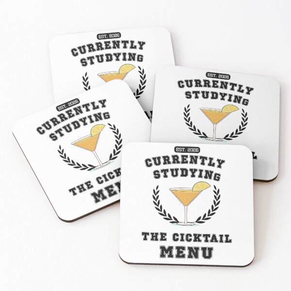 Item preview, Currently Studying the Cocktail Menu | Funny College Student Drinking Shirt designed and sold by luckyhue.