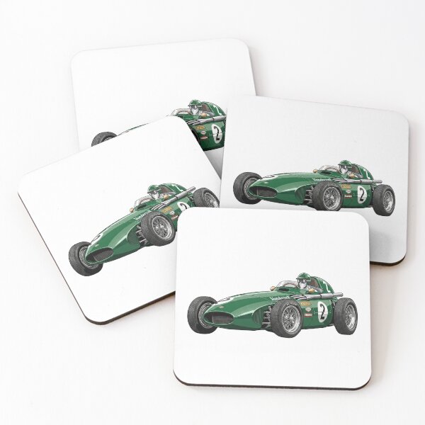 Item preview, 1958 Vanwall VW5 Vintage F1 Grand Prix Racing Car Illustration designed and sold by Motorline44.