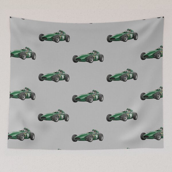 Item preview, 1958 Vanwall VW5 Vintage F1 Grand Prix Racing Car Illustration designed and sold by Motorline44.
