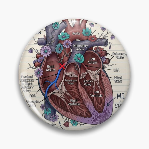 Item preview, cardiac doctor notebook design anatomy illustration designed and sold by HEDN.