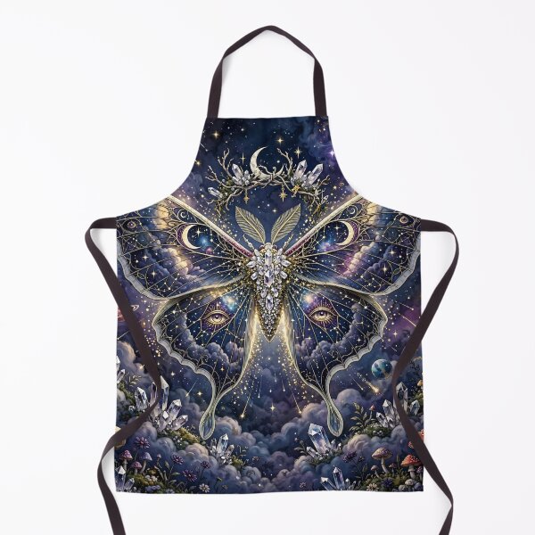 Item preview, Luna Moth Queen - Crystal Celestial Moth with Galaxy Stained Glass Wings designed and sold by Luminebo.