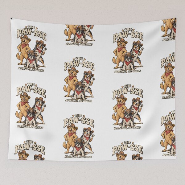 Item preview, The Paw-sse – Funny Cowboy Dogs designed and sold by NinaCreator.