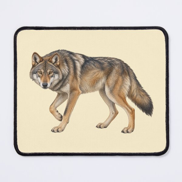 Item preview, Lucanian Wolf Wildlife Portrait from Basilicata designed and sold by FurusatoGallery.