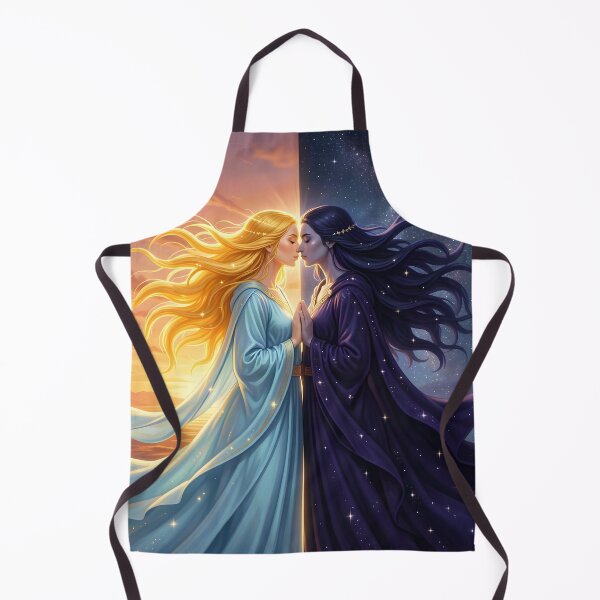Item preview, Sun and Moon Sisters Day and Night Fantasy Art designed and sold by yosmosverse .