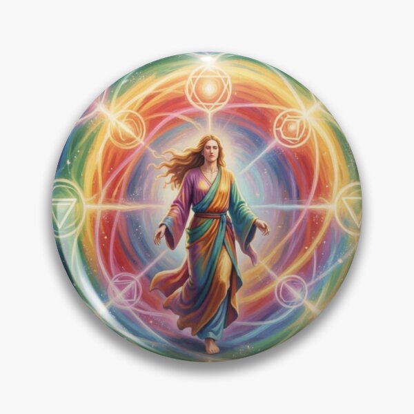 Item preview, Chakra Ascension • Rainbow Energy Alignment • Cosmic Spiritual Geometry Art designed and sold by Aurora & Ink Artworks .