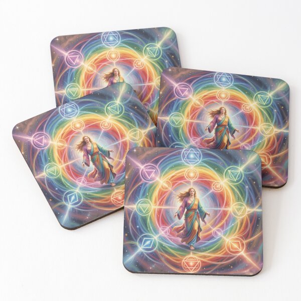Item preview, Chakra Ascension • Rainbow Energy Alignment • Cosmic Spiritual Geometry Art designed and sold by Aurora & Ink Artworks .