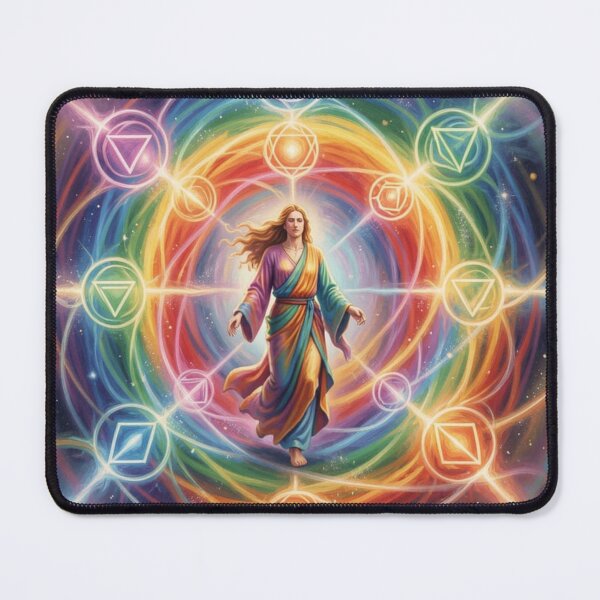 Item preview, Chakra Ascension • Rainbow Energy Alignment • Cosmic Spiritual Geometry Art designed and sold by Aurora & Ink Artworks .