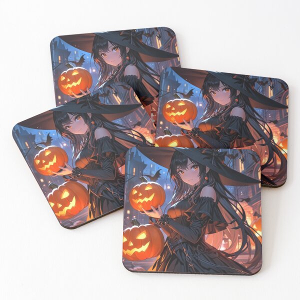 Item preview, Halloween Pumpkin Witch Anime Girl – Gothic Witch Pumpkin Art designed and sold by AnimDream .