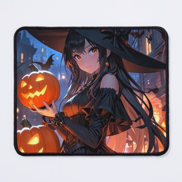 Item preview, Halloween Pumpkin Witch Anime Girl – Gothic Witch Pumpkin Art designed and sold by AnimDream .