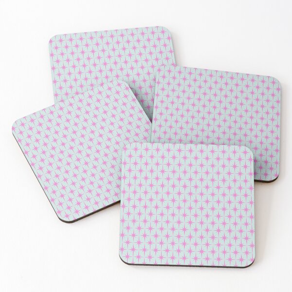 Item preview, "Groovy Pink Star Burst Print — Retro Pastel Geometric Art" designed and sold by ArtwithRabbit.