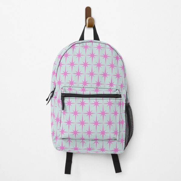 Item preview, "Groovy Pink Star Burst Print — Retro Pastel Geometric Art" designed and sold by ArtwithRabbit.