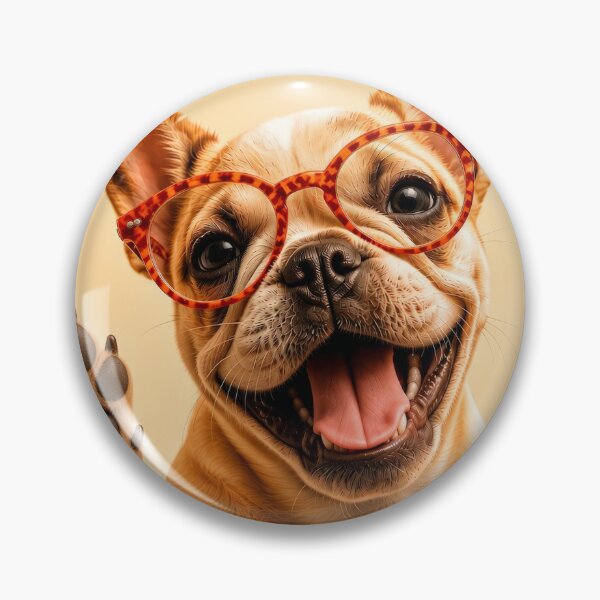 Item preview, Frenchie with Red Glasses designed and sold by Mario  Rojas.