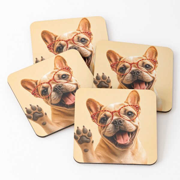 Item preview, Frenchie with Red Glasses designed and sold by Mario  Rojas.