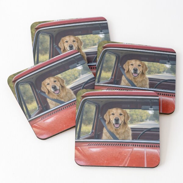 Item preview, Golden Retriever Wearing a Seatbelt designed and sold by Maria Dryfhout.