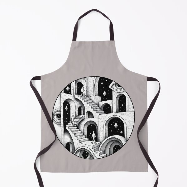 Item preview, Surreal Staircase Optical Illusion - Impossible Architecture Circle Art designed and sold by NexxaStoree.