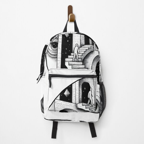 Item preview, Surreal Staircase Optical Illusion - Impossible Architecture Circle Art designed and sold by NexxaStoree.
