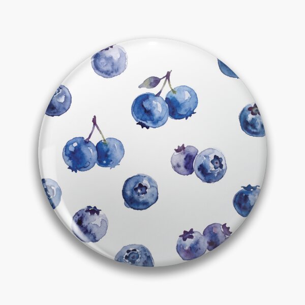 Item preview, Wild Maine Blueberries Watercolor Pattern designed and sold by katelizspra.