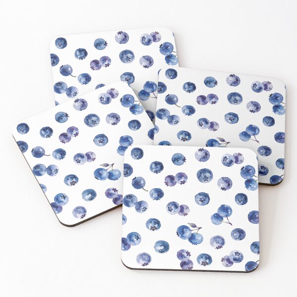 Item preview, Wild Maine Blueberries Watercolor Pattern designed and sold by katelizspra.