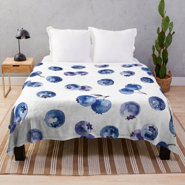 Item preview, Wild Maine Blueberries Watercolor Pattern designed and sold by katelizspra.