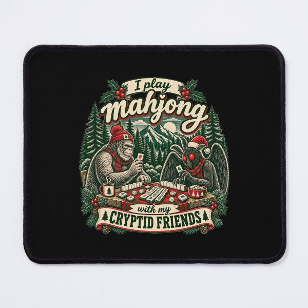 Item preview, I play mahjong with my cryptid friends designed and sold by BritishDelights.