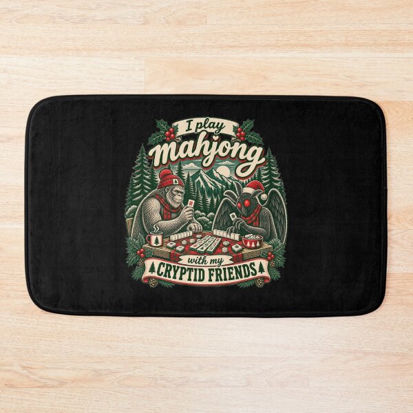 Item preview, I play mahjong with my cryptid friends designed and sold by BigfeetLittlepaws.