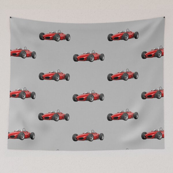Item preview, 1961 Ferrari 156 Sharknose Vintage F1 Racing Car Illustration designed and sold by Motorline44.
