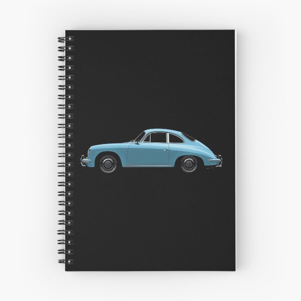Aperçu de l'œuvre Illustration latérale d'une Porsche 356 bleue créée et vendue par blackdogshop.