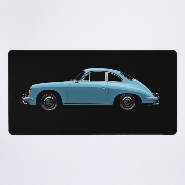 Item preview, Ilustración lateral de un Porsche 356 azul designed and sold by blackdogshop.