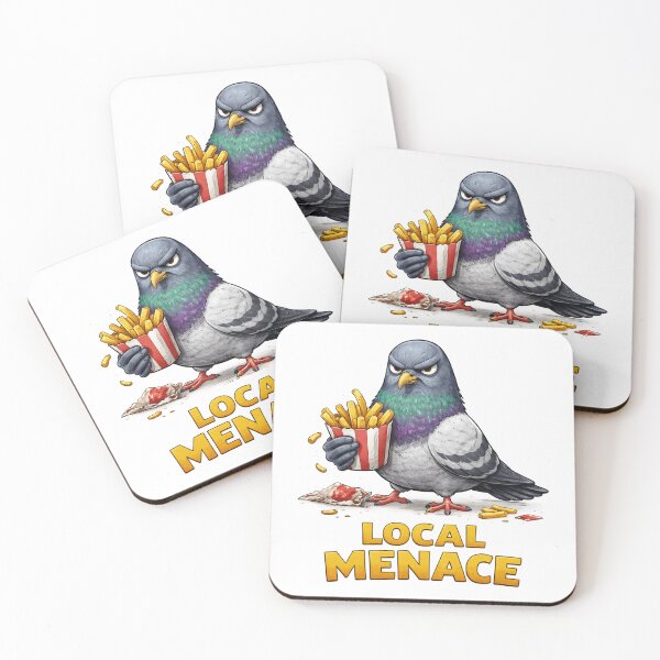 Item preview, Local Menace Funny Pigeon Fries Urban Bird Humor Design. designed and sold by The-T-In-Retro.