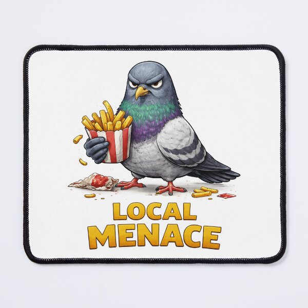 Item preview, Local Menace Funny Pigeon Fries Urban Bird Humor Design. designed and sold by The-T-In-Retro.