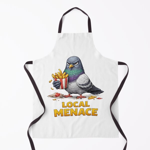Item preview, Local Menace Funny Pigeon Fries Urban Bird Humor Design. designed and sold by The-T-In-Retro.
