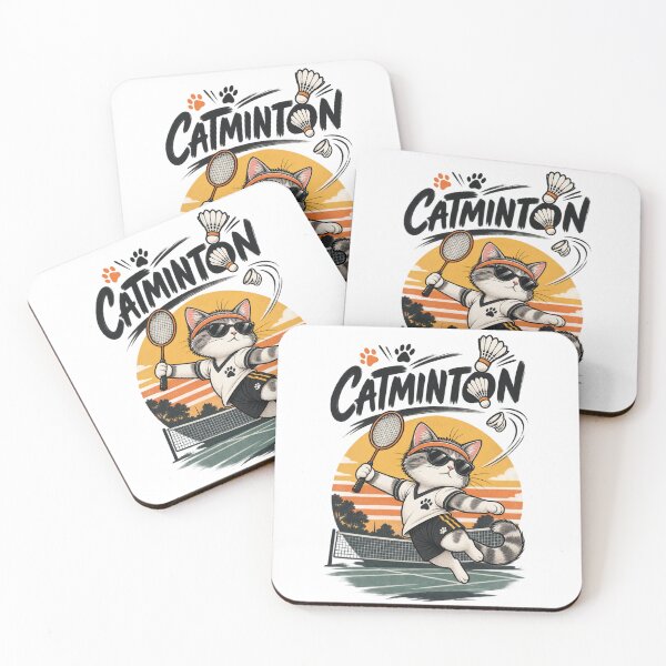 Item preview, Cool Cat Badminton Smash Champion designed and sold by BrahimiGraphics.