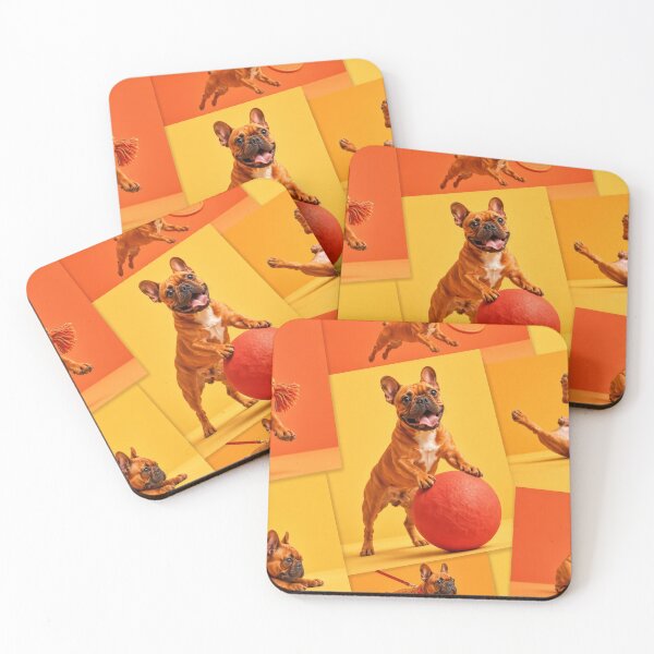Item preview, Play Hard – Orange Frenchie Fun Collage designed and sold by Mario  Rojas.