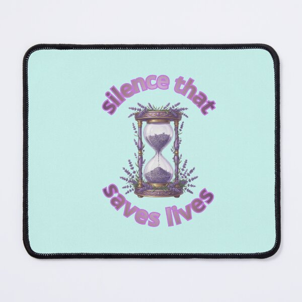 Item preview, Silence That Saves Lives – Lavender Hourglass Inspirational Design designed and sold by med-lavender-ee.
