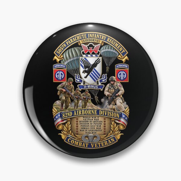 Item preview, Army - Combat Vet w 505th PIR - 82nd Airborne  w Campaigns - Soldiers - SSI - 3D - Enhanced designed and sold by Military Insignia Products.