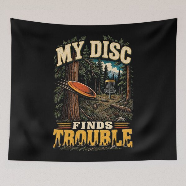 Item preview, My Disc Finds Trouble Vintage Disc Golf designed and sold by Gustavo Navarro.