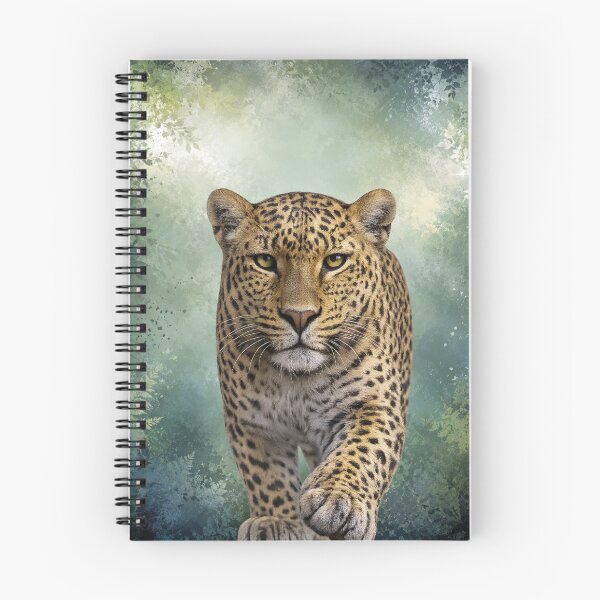 Item preview, Leopard Emerging from the Wild – Atmospheric Wildlife Artwork designed and sold by BROHLine Studio.