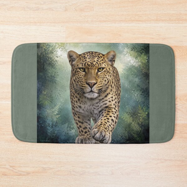 Item preview, Leopard Emerging from the Wild – Atmospheric Wildlife Artwork designed and sold by BROHLine Studio.