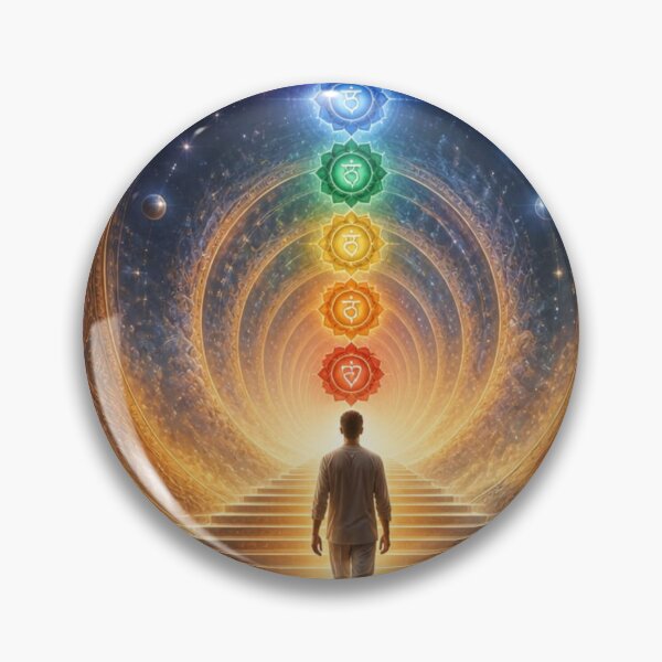 Item preview, Chakra Ascension Stairway • Seven Chakra Alignment • Cosmic Spiritual Awakening Art designed and sold by Aurora & Ink Artworks .