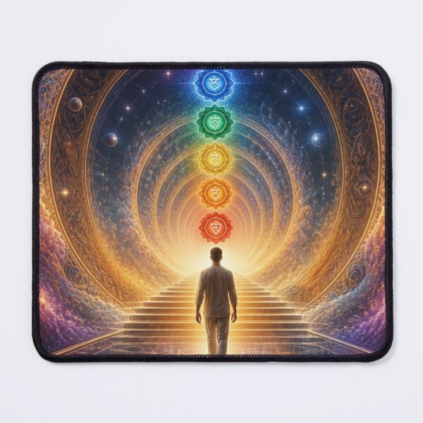 Item preview, Chakra Ascension Stairway • Seven Chakra Alignment • Cosmic Spiritual Awakening Art designed and sold by Aurora & Ink Artworks .
