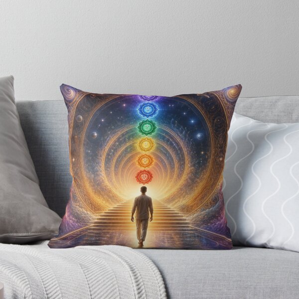 Item preview, Chakra Ascension Stairway • Seven Chakra Alignment • Cosmic Spiritual Awakening Art designed and sold by Aurora & Ink Artworks .