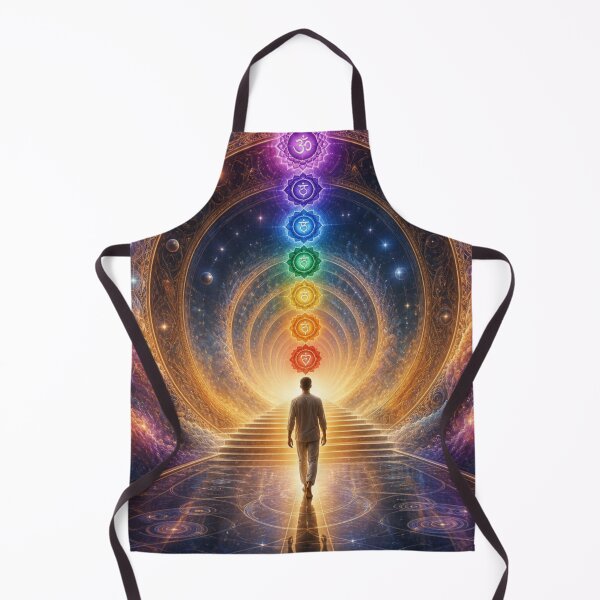 Item preview, Chakra Ascension Stairway • Seven Chakra Alignment • Cosmic Spiritual Awakening Art designed and sold by Aurora & Ink Artworks .