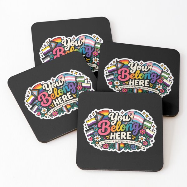 Item preview, You Belong Here – LGBTQIA+ Pride & Inclusion designed and sold by Brave Little Mess Club.