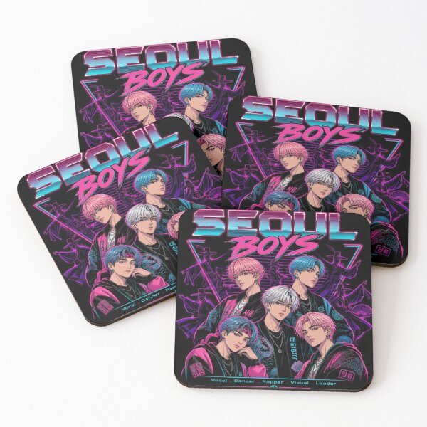 Item preview, Seoul Boys - Retro 80s Anime Kpop Boyband Aesthetic designed and sold by CUTE_CAT ⭐⭐⭐⭐⭐.
