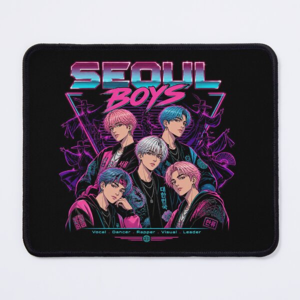 Item preview, Seoul Boys - Retro 80s Anime Kpop Boyband Aesthetic designed and sold by CUTE_CAT ⭐⭐⭐⭐⭐.