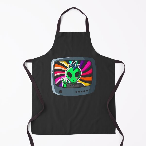 Item preview, Punk Alien - Art of an Alien With a Mohawk on a Retro TV  designed and sold by BuenoStudio.