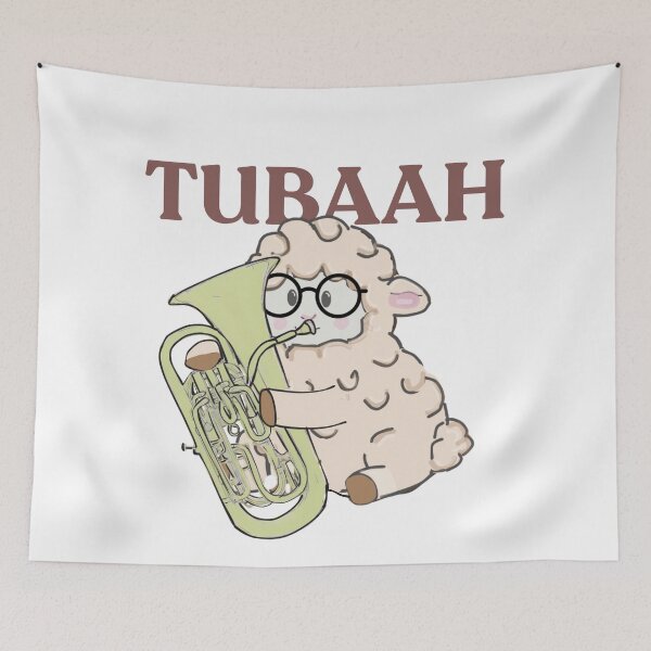 Item preview, Sheep playing tuba designed and sold by TaraPen.